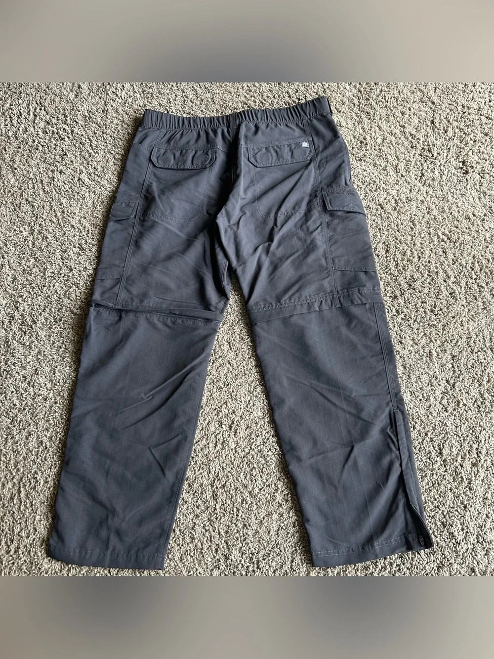 The North Face Pants Mens Large 36x30 Black Convertible Belted Cargo Outdoors